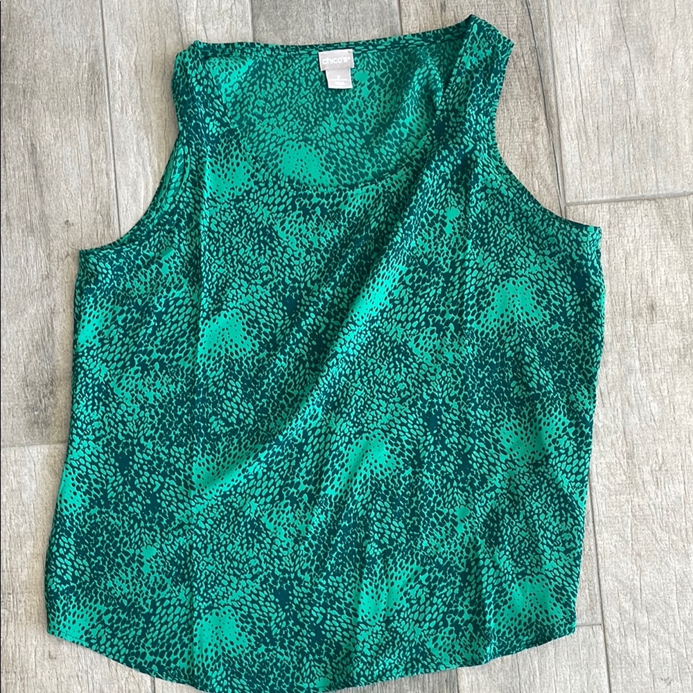 Chico's Green Tank Top Blouse